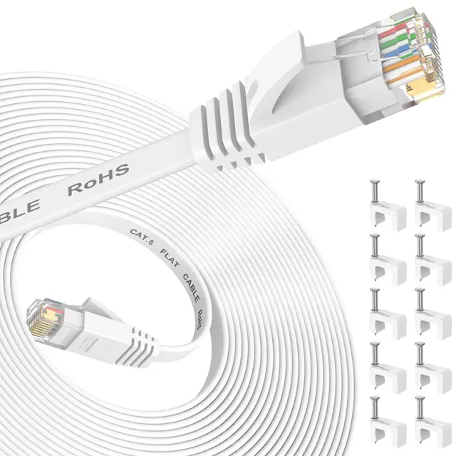 Mr. Tronic Exterieur Impermeable Câble Ethernet 100m, Reseau LAN Cable  Ethernet Cat 6 Haut Debit Pour une Internet Rapide | Cable Ethernet AWG24,  Cat6