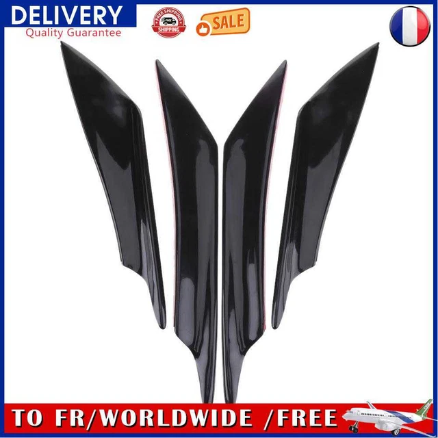 4pcs Splitter pare-chocs avant nageoires corps Spoiler Canards MIC pour coffre d