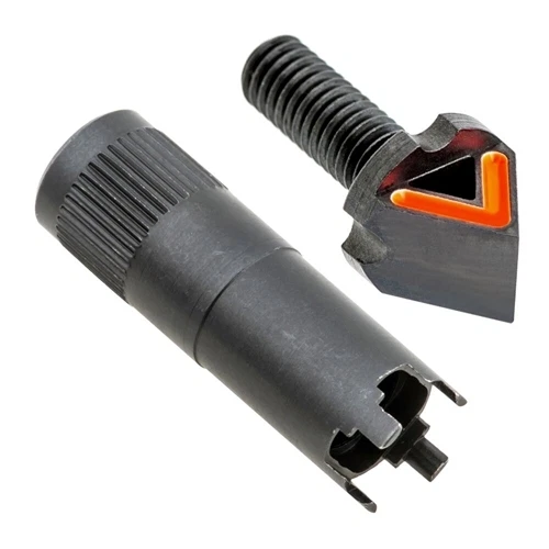Blitzkrieg Components Precision Chevron Front Sight Post Body - Orange Stripe 2