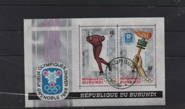 Block 26 Burundi 1968 Olympische Winterspiele in Grenoble