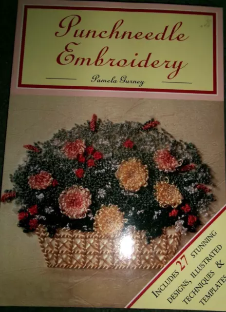 Craft sewing Book - PUNCHNEEDLE  EMBROIDERY by Pamela Gurney