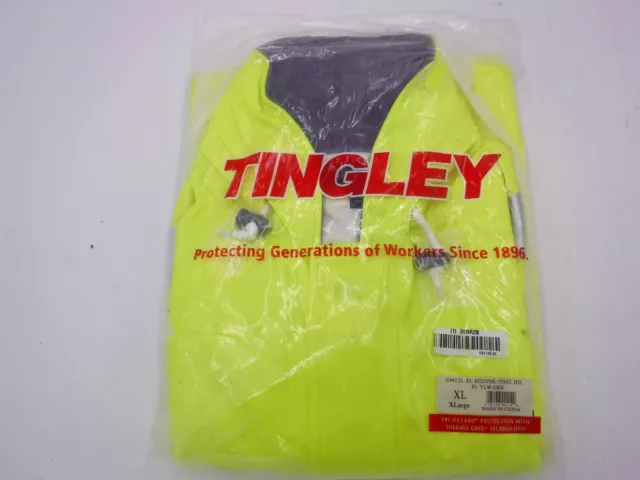 Tingley FR Class 3 Hi Vis Yellow Eclipse Raincoat C44122 XL