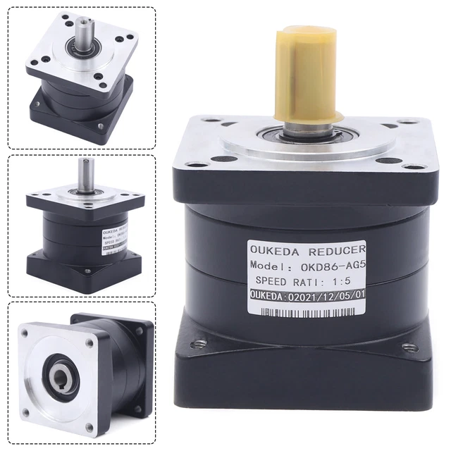High-Torque Nema34 Planetary Gearbox Speed Reducer Gear Head Reduction Ratio 5:1