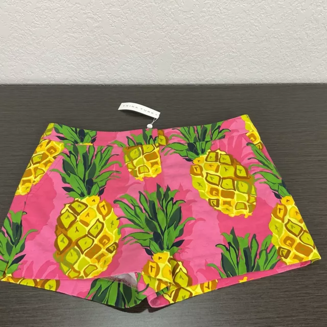 Trina Turk Corbin 2 Pineapple Print Short Women's SZ 12 3.5" inseam Rtl $198