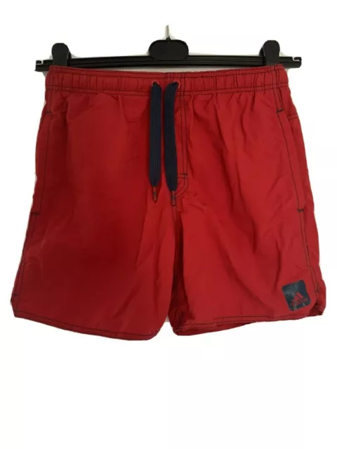 Adidas Herren Badehose Bade-Shorts Rot Blau Größe S