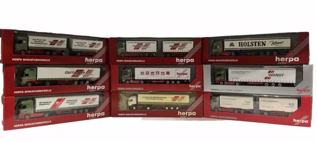 1:87 Herpa Wandt Spedition LKW Konvolut 9 Stück Modellauto H0