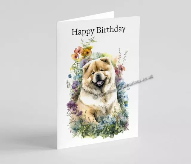 Personalised Dog Chow Chow Birthday Card, Mothers Day, Thank You, Get Well