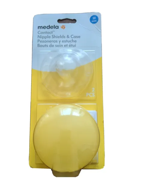 New Medela Contact Nipple Shields & Protective Case 20mm Breast Feeding