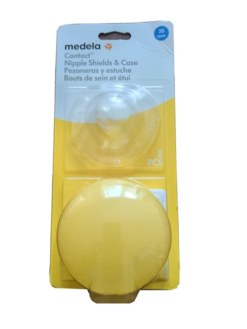 New Medela Contact Nipple Shields & Protective Case 20mm Breast Feeding