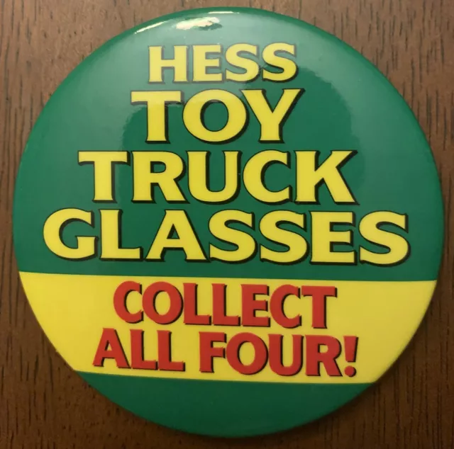 Hess 1996 Toy Truck Glasses Button