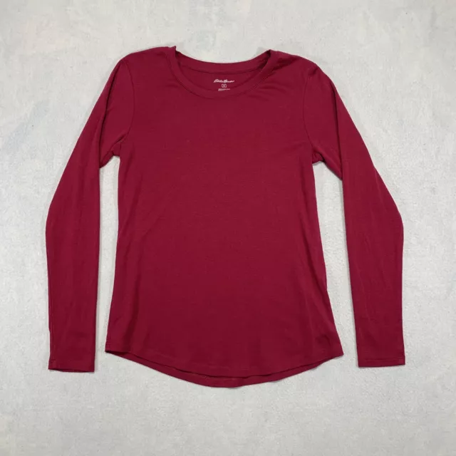 Eddie Bauer Tunic Shirt Women's Medium Red Long Sleeve