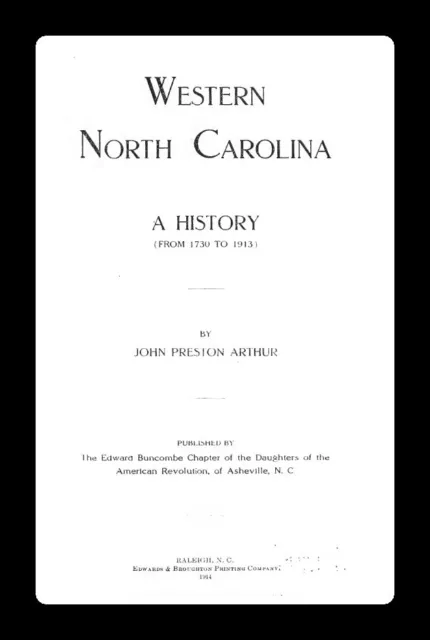 Western North Carolina Duo - History & Genealogy 2