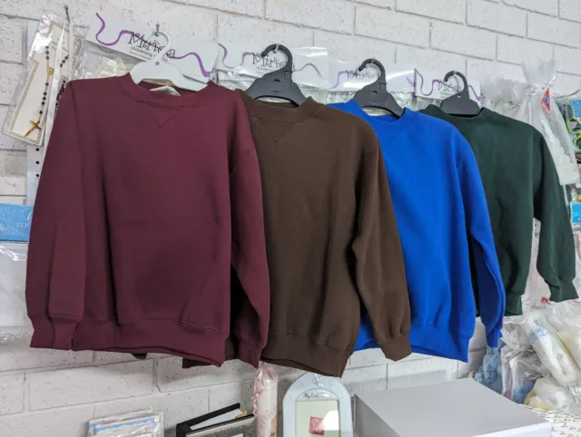 NEW STOCK School Uniform Jumper Blue Brown Burgundy Green - size 6,8,10,12,14,16