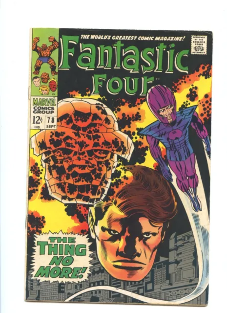 Fantastic Four #78 1968 (GD/VG 3.0)(Cover detached top staple)~