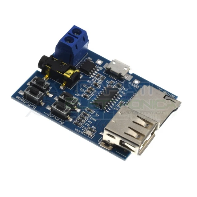 Scheda modulo riproduzione lettura file MP3 da chiavetta USB o micro SD