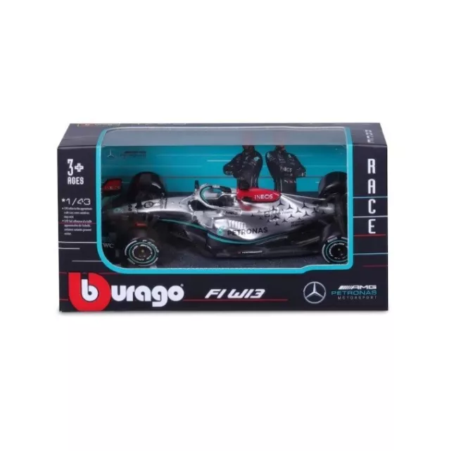 Mercedes F1 Formel 1 Team Lewis Hamilton Bburago 1:43 Modell Rennwagen W13 E