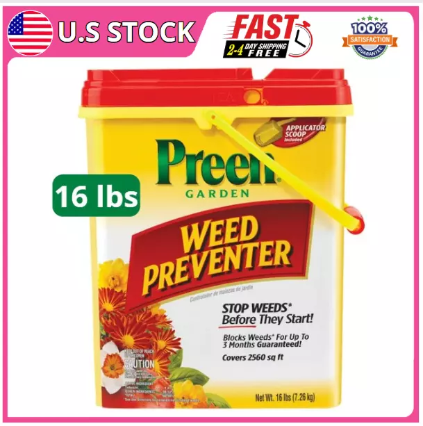 Preen Garden Weed Preventer 16 lbs Covers 2,560 sq. ft. Garden Lawn Backyard NEW