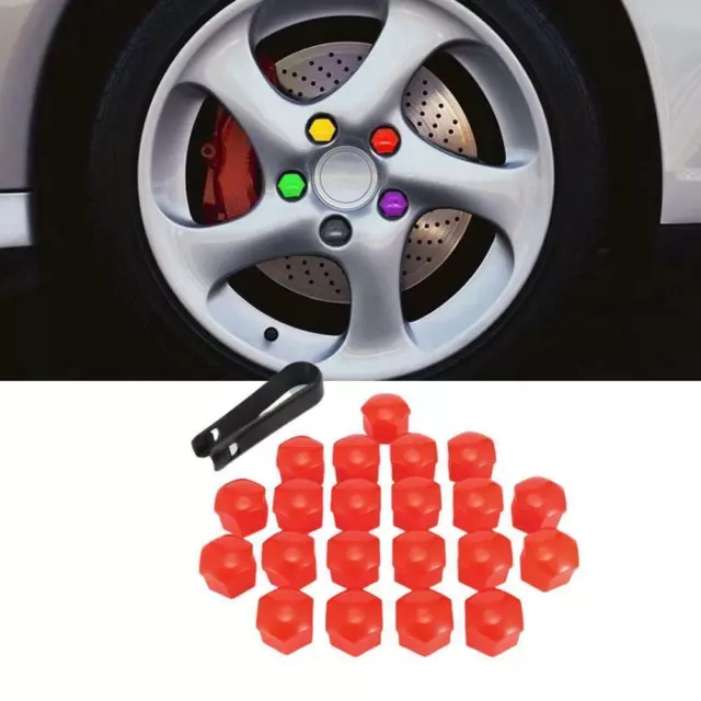 20x Car 17mm Hub Screw Cover Wheel Nut Caps Bolt Rims Bolt Kits To hot. S7I0 3