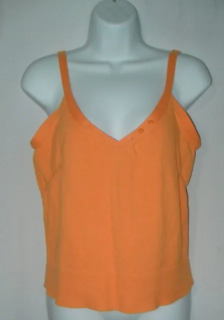 Liz Claiborne Womens Orange Knit Tank Top Size: XL