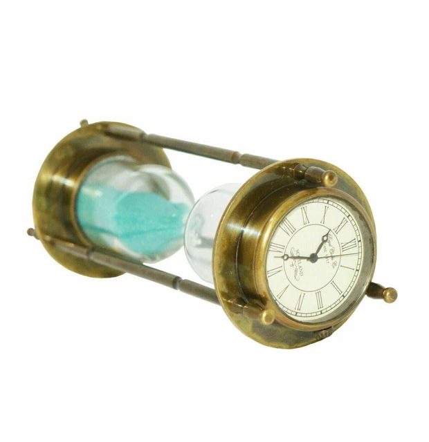 Reloj de arena náutico, decoración artística, latón marítimo antiguo,...