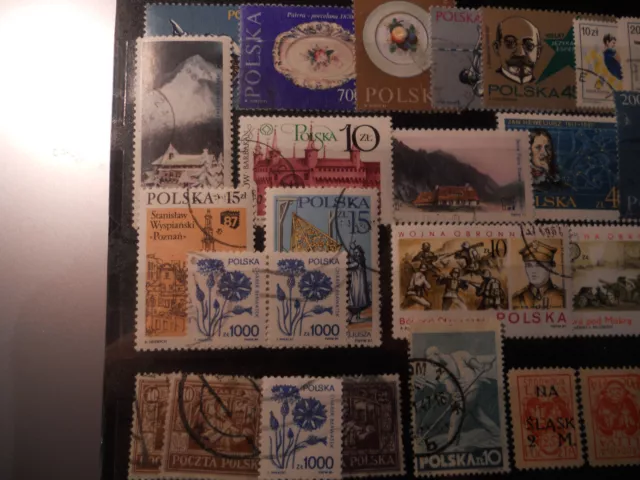 28 x Briefmarken aus Polen gestempelt Zeitraum nicht bekannt. 3
