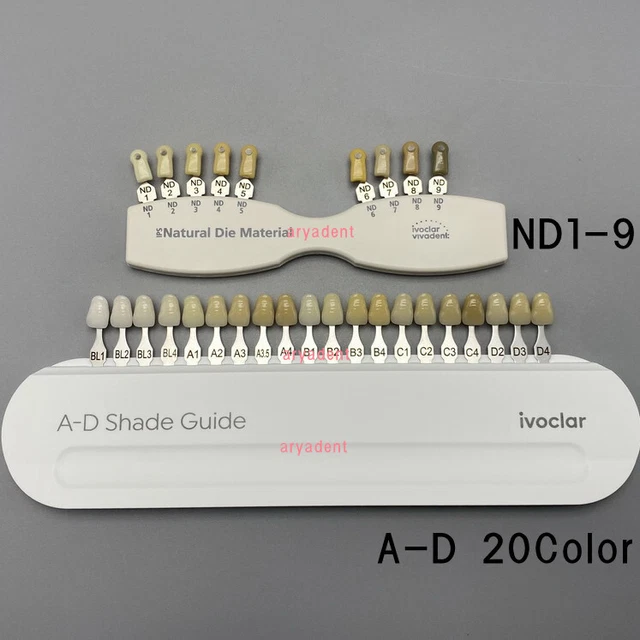 Dental Ivoclar Vivadent Abutment Color Chart IPS Natural Die Materia Shade Guide
