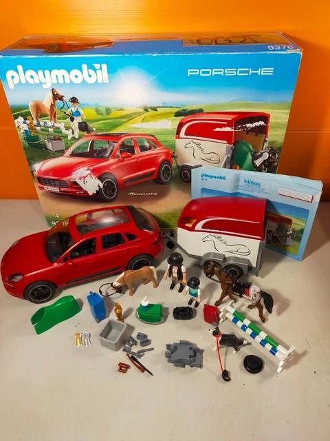 Playmobil Porsche 9376 - Macan GTS Avec Remorque à Chevaux Et écurie - Complet
