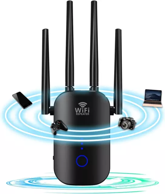 RIPETITORE WIFI, EXTENDER 1200Mbps Dual Band 5Ghz/2.4Ghz, Potente Wireless  Con 4 EUR 57,90 - PicClick IT