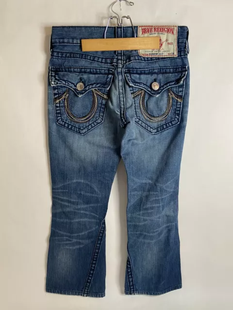 Mens TRUE RELIGION Rainbow Joey Bootcut FLARED Jeans Size 28X27