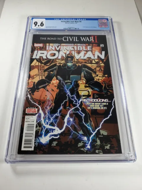Invincible Iron Man #9 (2016, Marvel) - CGC 9.6 - 1st full Riri Williams