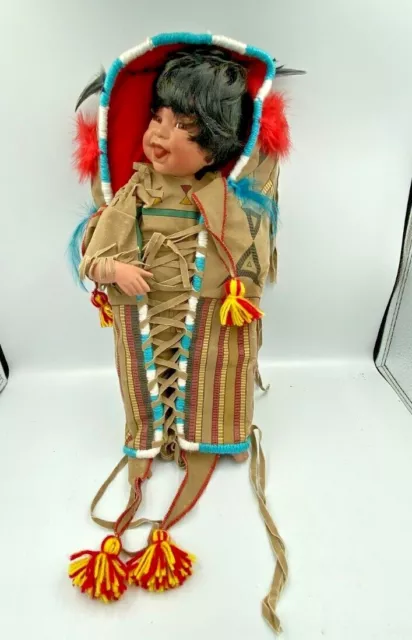 The Danbury Mint Kiowa Pa-poos Porcelain Doll By Nancy Leslie 1994