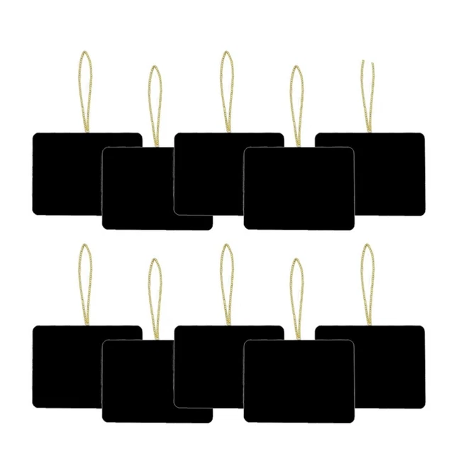 10 piezas mini tablas de tiza rectangular con soporte para signos de tablero de mensajes