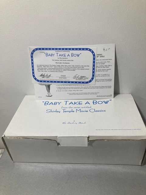 Danbury Mint Shirley Temple Movie Classics  Doll Baby Take a Bow 10"