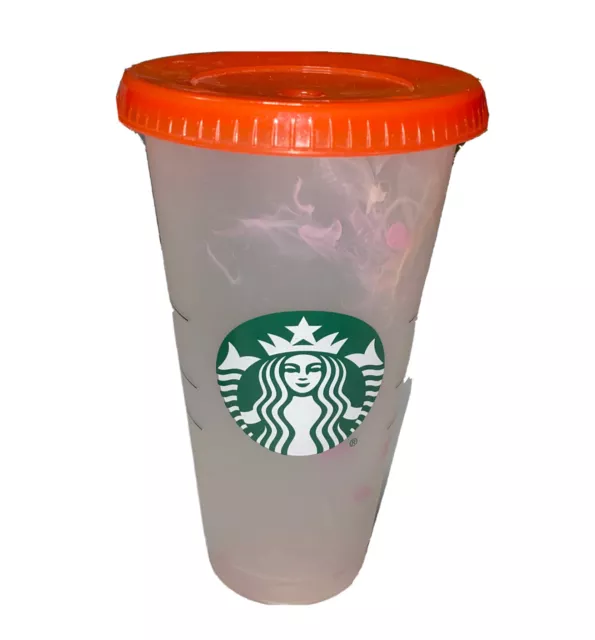 STARBUCKS Summer Wave Confetti Swirl 24 OZ Color Changing Cold Cup Tumbler