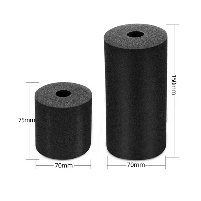 Lot De 2 Rouleaux Mousse Haute Densité Pour Machines Fitness - Remplacement Banc Musculation, Tube 22-25 Mm