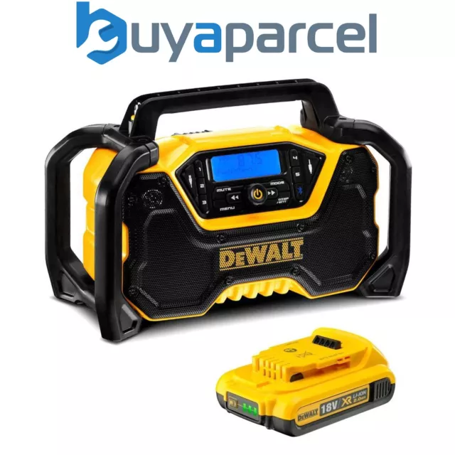 Dewalt DCR029 240v 12 - 18v XR Flexvolt Bluetooth DAB Digital Radio +18V Battery