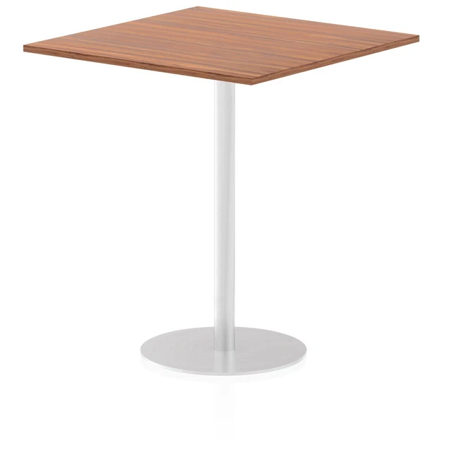 Dynamic Italia 1000Mm Poseur Square Table Walnut Top 1145Mm High Leg ITL0359