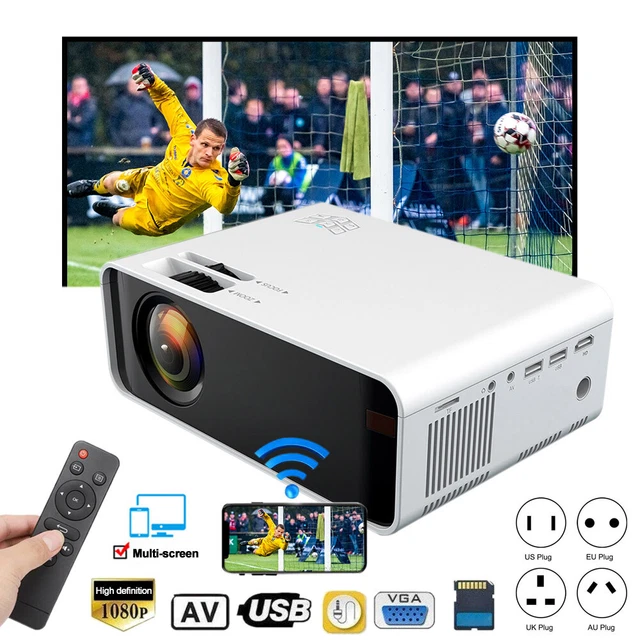 1080P HD WiFi Mini Video Projector Home Theatre Cinema HDMI USB Android Smart