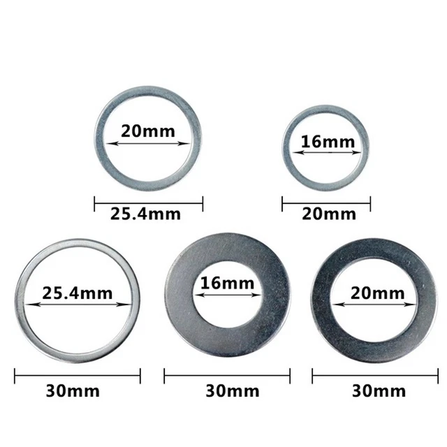 Anillo de sierra circular conversión 2 piezas/juego 20-16 mm 25,4-20 mm 30-16 mm 30-20 mm