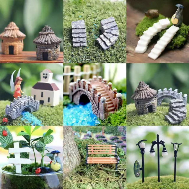 Miniature Fairy Garden Ornament Decor Pot DIY Crafts Accessories Dollhouse Tools