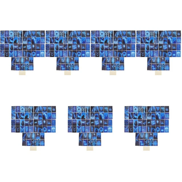 350 piezas Kit de collage de pared azul verano playa kit de impresión de pared