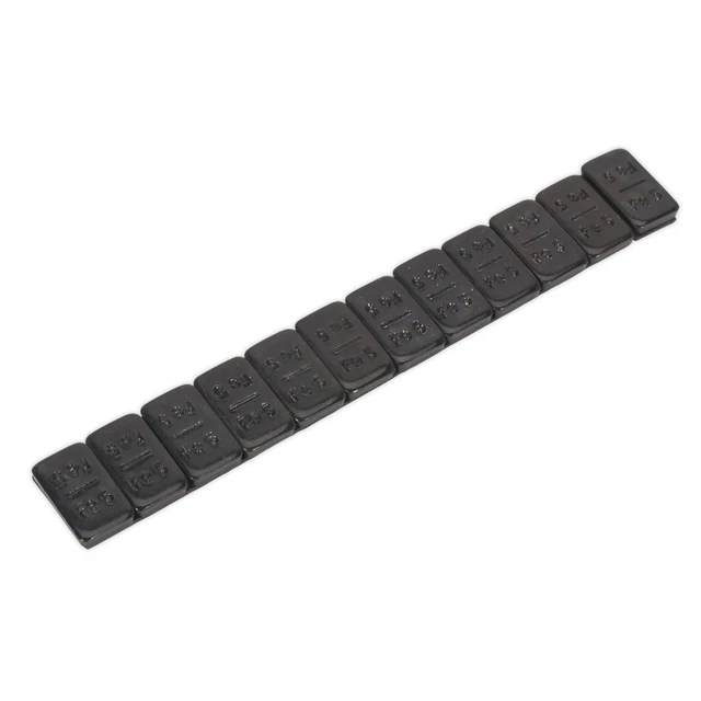 Sealey WWSA5B Ruota Peso 5g Adesivo Acciaio Zincato Nero Striscia Di 12 x50