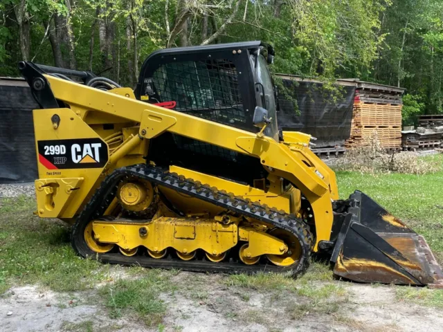 Cat 299D2 Xhp High Flow Cab Skid Steer Loaded W/ New Tracks