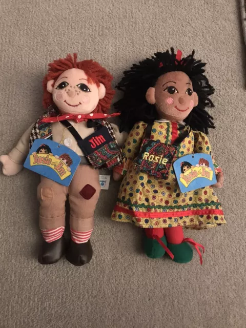 rosie and jim rag dolls 10” 1999