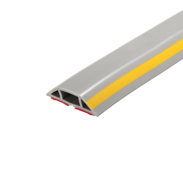 Cache-câbles Au Sol Adhésif Blanc – 0.35 X 0.28 X 3.3 Pieds – Uxcell