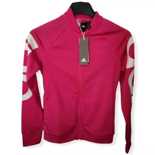 Adidas Linear Girls Tracksuit Jacket Pink Di0163 Size 13-14Y