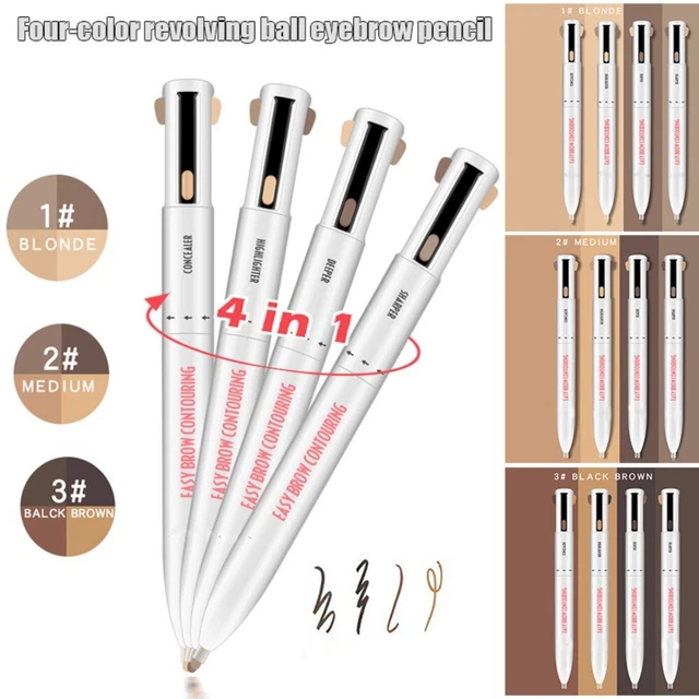 Penna sopracciglia 4 in 1 eyeliner penna contorno sopracciglia esaltatori sopracciglia facile da indossare