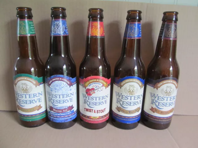 5-1990'S Era   Western Reserve Cleveland Ohio  Micro Craft Beer Label Bottles