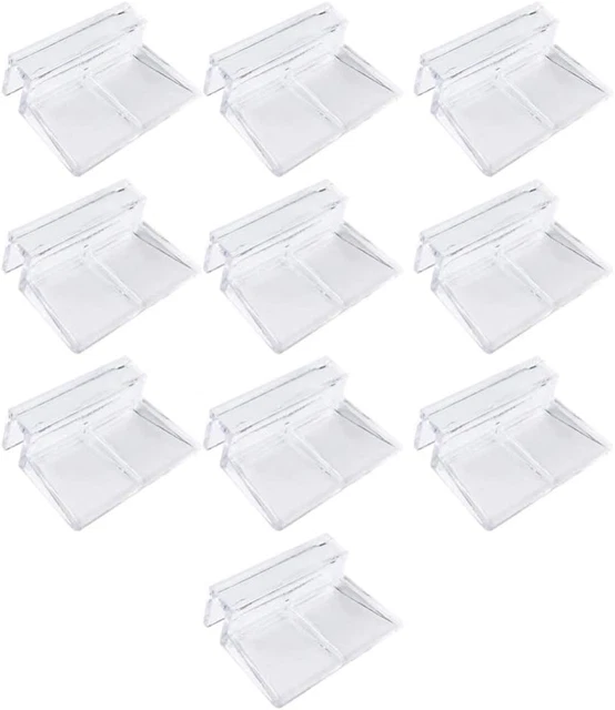 POPETPOP Retainer Holder 10pcs Fish Tank Cover Clip Acrylic Aquarium Cover Clip