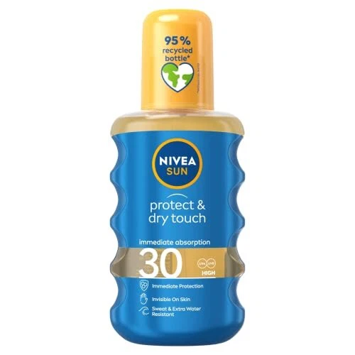 Spray solar NIVEA SUN Protect & Dry Touch (200 ml), resistente al agua FPS 30 sol